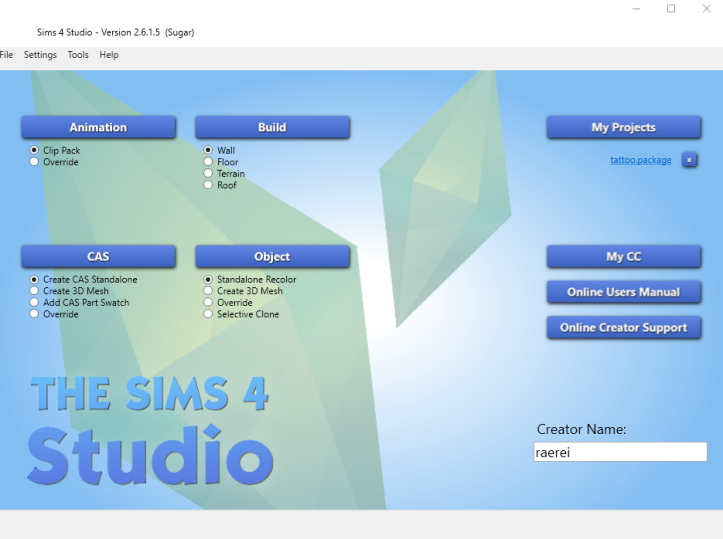 2016-05-14 23_53_09-Sims 4 Studio - Version 2.6.1.5 (Sugar)